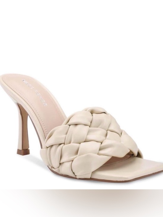 Marc Fisher Shoes - Marc Fisher Braided Cream High Heel Slide Mule